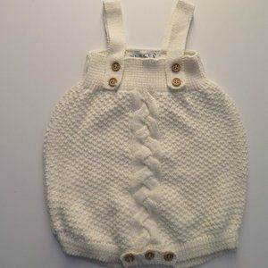 nueces cream knit romper